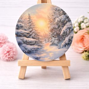Winter Forest Sunset